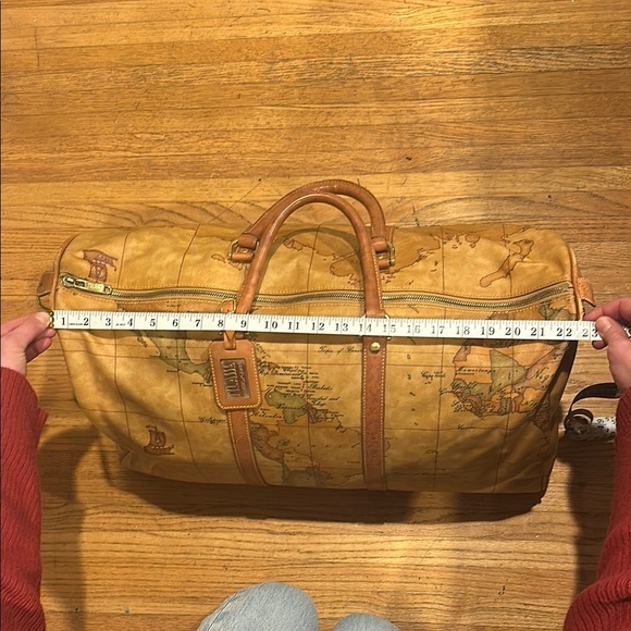 Vintage Alviero Martini Map Print Travel Bag - Picture 3 of 16
